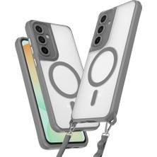 Mudanis Samsung Galaxy S25 Plus Kılıf Enka Magsafe Silikon Kılıf - Titan Gri