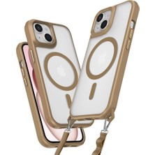 Mudanis Apple Iphone 15 Plus Kılıf Enka Magsafe Silikon Kılıf - Desert