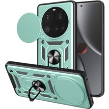 Mudanis Xiaomi Mi 15 Ultra Kılıf Pars Lens Yüzüklü Silikon - Yeşil
