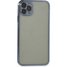 Mudanis Apple Iphone 11 Pro Max Kılıf Razer Lensli Silikon - Açık Mavi