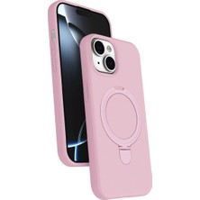Royaleks Apple Iphone 14 Regal Magsafe Standlı Kapak - Açık Pembe