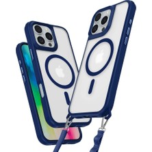 Mudanis Apple Iphone 16 Pro Max Kılıf Enka Magsafe Silikon Kılıf - Lacivert
