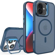 Mudanis Joko Apple Iphone 16 Plus Flet Lens Magsafe Kapak - Lacivert