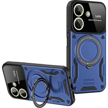 Mudanis Xiaomi Redmi 13C Kılıf Joy Lens Standlı Kapak - Lacivert
