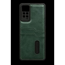 Mudanis Xiaomi Redmi Note 12 Pro 4g Kılıf Sara Kartvizitli Deri Kılıf - Koyu Yeşil
