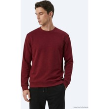 Kip Bordo Düz Sweatshirt