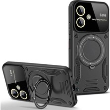 Mudanis Samsung Galaxy A05 Kılıf Joy Lens Standlı Kapak - Siyah
