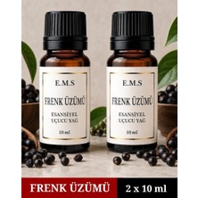 E.M.S 2 x 10 ml Frenk Üzümü Esansiyel Uçucu Yağ Buhurdanlık Yağı Difüzör Esansı Oda Kokusu Esansı Mum Esansı 10 Ml.