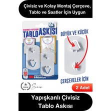 Svein #tablobandı Yapışkanlı Çivisiz Tablo Askısı 3m Güçlü Duvar Askı Aparatı Çerçeve Resim Saat Dekorasyon Asma Kancası Beyaz Iki Yönlü Izolasyon Plastik Fayans Mermer Lake Pvc Uyumlu Ev Ofis Montaj Çözümü