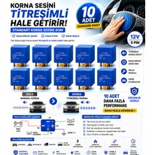 Duolight 10 Adet 12V 5 Pin Titreyen Korna Rölesi Kesici Röle Evrensel Oto Korna Modülü Güçlü Korna Efekti