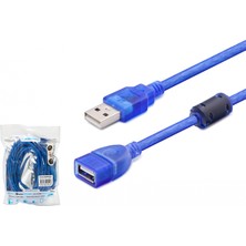 Marsilyan USB Uzatma Kablosu 5 M - Şeffaf Mavi̇ HDX7536