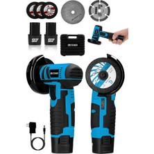 Steiner 12V 2 Ah Çift Akülü Mini Avuç Içi Spirali ve Şarjlı Avuç Taşlama Makinesi Mavi