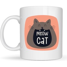 Bezos Meow Cat – Sevimli Kedi Tasarımlı Porselen Kupa Model 66 Eğlenceli Kahve & Çay Kupası Hediyelik
