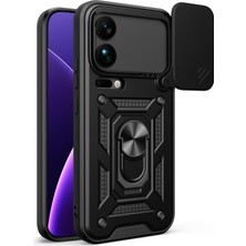 Teleplus Xiaomi 17 Pro Max Kılıf Standlı Kamera Korumalı Slide Sürgülü Cover Kapak