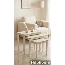 Hdb Home Defne Üçlü Zigon Ekru Gold Detay