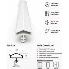 MAKPLASTİK FİTİL PROFİL P 183 Ahşap Kapı Kasa Fitili 30 Metre Beyaz