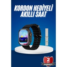 Kap Kaç Ultra Akıllı Saat 49 mm Çift Kordonlu Arama Cevaplama Bluetooth Bağlantılı