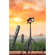Kap Kaç Kumandalı Tripod Telefon Tutucu Selfie Çubuğu 360 Derece Dönebilen
