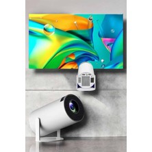 Kap Kaç 130 Inç Geniş Ekran ve 4K Destekli Full Hd Projeksiyon Cihazı