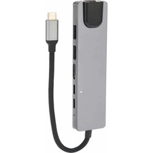 Kap Kaç 8 Port Çoklayıcı Macbook ile Uyumlu Çoğaltıcı Type-C Dönüştürücü Tf Sd Kart