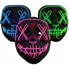 Kap Kaç Işıklı LED Maske Parti Eğlence Maskesi Hallowen Neon Maske