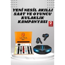 Kap Kaç 7 Kordonlu Akıllı Saat ve Oyuncu Kulaklığı Anc Özelliği Kulak Içi Mikrofonlu Sesli Görüşme