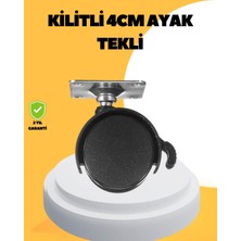 Kap Kaç 4 cm Kilitli Mobilya Tekerleği Tekli Sessiz ve Dayanıklı