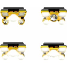 Kap Kaç El Feneri Süper Kafa Lambası 4 Modlu 5 LED Kafa Feneri