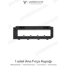 Yedektronik Roborock S7 / S7 Plus / S7 Maxv / S7 Maxv Ultra / S7 Pro Ultra / S7 Max Ultra Uyumlu Ana Fırça Kapağı Siyah | Yüksek Kalite