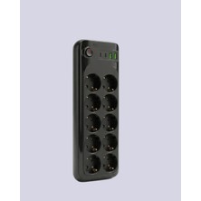 Kap Kaç Termal Koruma Sistemli USB Type-C 10’lu Grup Priz 2m 2500W Güç Kapasiteli