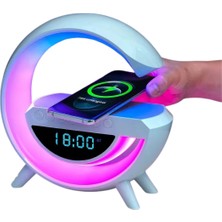 Kap Kaç Rgb Işıklı Kablosuz Şarjlı Bluetooth Hoparlör Saat ve Alarm Özellikli