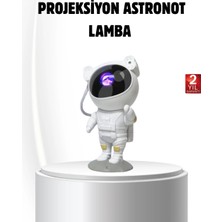 Kap Kaç Bluetooth Müzikli Astronot Projeksiyon Lambası Yıldız ve Ay Efektli