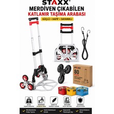 Staxx Power 80 kg Merdiven Çıkabilen Katlanır Taşıma Arabası | Alüminyum Katlanabilir Yük ve Koli Taşıma Arabası