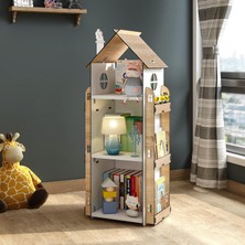 Brf Store Elivorasell Mingitav Roofy 9 Raflı Ahşap Montessori Çocuk Odası Eğitici Kitaplık Iskandinav Tarz Mon