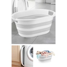 Brf Store Elivorasell Katlanabilir Silikon Akordiyon Çamaşır Sepeti Sele 27 L (27 Litre)