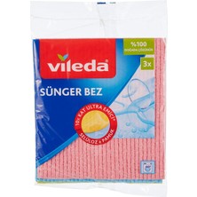 Brf Store Elivorasell Vileda 141161 Sünger Bez, Ekstra Dayanıklı, Çok Amaçlı, 3'lü Paket