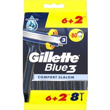 Brf Store Elivorasell Gillette Blue3 Slalom Kullan At Tıraş Bıçağı 8'li Standart