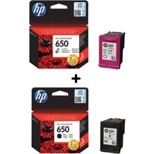 Brf Store Elivorasell Hp 650 Siyah ve Renkli Kartuş Seti (CZ101AE, CZ102AE)