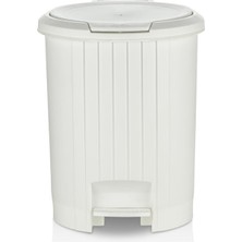 Brf Store Elivorasell 12 Litre Bas Aç Kapaklı Çöp Kovası - Click Kapak Pedallı Çöp Kovası Banyo Mutfak Çöp Kov