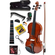 Brf Store Elivorasell Midex CVL-742-PAK Çocuk Kemanı 8-10 Yaş 1/2 (Yastık Tuner Susturucu Çanta Yay Tel Reçine