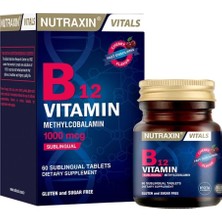 Brf Store Elivorasell Nutraxin B12 Vitamin 1000 Mcg 60 Tablet Takviye Edici Gıda