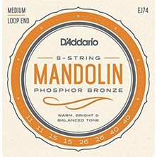 Brf Store Elivorasell Daddarıo EJ74 Mandolın Tel Set, Fosfor Bronz Sarım, Medıum, 4 Çi