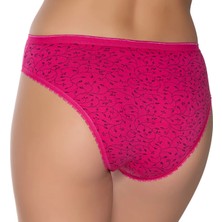 Gümüş 6022  12'li Kadın Likralı Ince Bel Sarmaşık Baskılı Bikini