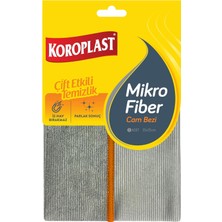 Brf Store Elivorasell Koroplast Mikrofiber Cam Bezi Tekli, Çift Taraflı Mikrofiber Temizlik Bezi 35X35 Cm, Lap