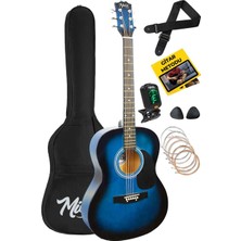 Brf Store Elivorasell Midex RG-530BL Kaliteli Mavi 40 Inç Akustik Gitar Seti 4/4 Yetişkin