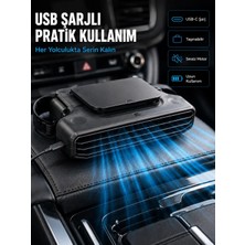 Aydogan's Araç Koltuk Başlığı Soğutucu Fan 5 Kademeli Hız Ayarlı USB Şarjlı Boyun Serinletici