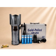 Gold Police GP-293 Profesyonel El Feneri | 250W – 25.000 Lümen – 35.200 Mah – Zoomlu – Type-C Hızlı Şarj – Powerbank Özellikli