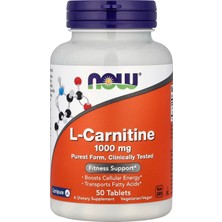 Now Foods L-Carnitine 1000 Mg 50 Tablet Amino Asit Takviye Edici Gıda