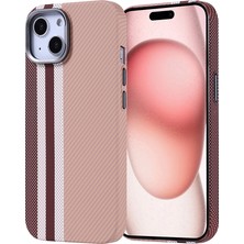 iPhone 15 Kılıf Ultra Ince Magsafe Karbon Fiber Görünümlü Ince Hafif Aden