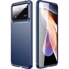 Xiaomi Poco X4 Pro 5g Kılıf Karbon Görünümlü Silikon Kamera Korumalı Üstün Koruma Aden